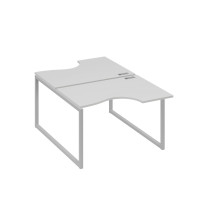 Рабочая станция столы Классика QUATTRO (2х120) серый / металлокаркас серый А4 С4 183 СЕ