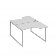 Рабочая станция столы Классика QUATTRO (2х120) серый / металлокаркас серый А4 С4 183 СЕ