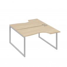Рабочая станция каркас QUATTRO (2х140) столы Классика дуб скандинавский / металлокаркас серый А4 С4 184 ДК