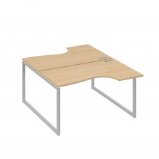 Рабочая станция каркас QUATTRO (2х140) столы Классика натуральный дуб / металлокаркас серый А4 С4 184 НД