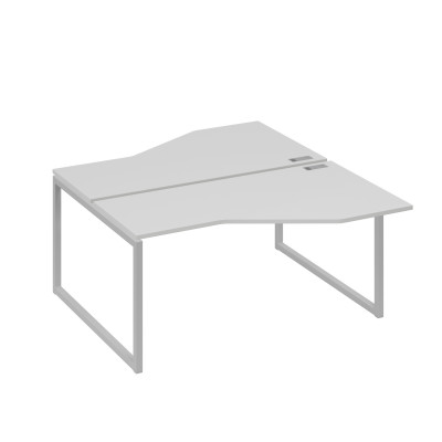 Рабочая станция со столами Техно (2х160) каркас QUATTRO серый / металлокаркас серый А4 С4 188 СЕ