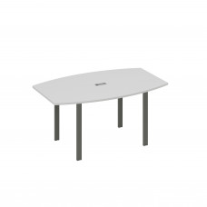 Стол 160 фигурный на металлокаркасе UNO для переговоров серый / металлокаркас антрацит А4 А1 111 СЕ