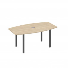 Стол фигурный 180 с металлокаркасом UNO дуб скандинавский / металлокаркас антрацит А4 А1 112 ДК