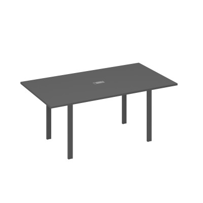 Стол 180 на металлокаркасе UNO для переговоров антрацит премиум / металлокаркас антрацит А4 А1 122 АР