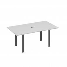 Стол 180 на металлокаркасе UNO для переговоров серый / металлокаркас антрацит А4 А1 122 СЕ