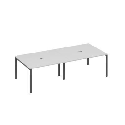 Стол переговорный 280 на каркасе UNO серый / металлокаркас антрацит А4 А1 132-2 СЕ