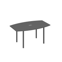 Стол 160 для переговоров на каркасе DUE антрацит премиум / металлокаркас антрацит А4 А2 111 АР