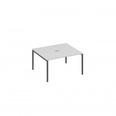 Стол переговорный 140 на металлокаркасе DUE серый / металлокаркас антрацит А4 А2 132 СЕ
