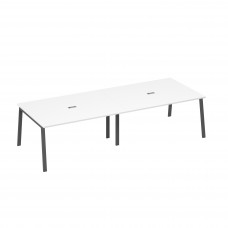 Стол 320x124 с металлокаркасом TRE для переговоров белый премиум / металлокаркас антрацит А4 А3 133-2 БП