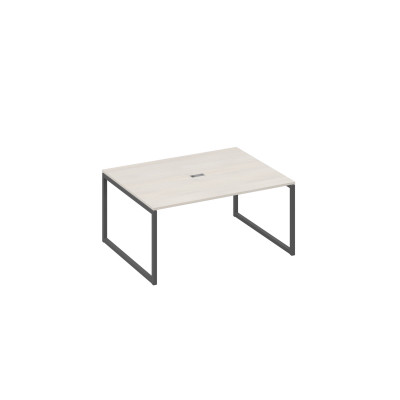 Стол 160 на опорах QUATTRO для переговоров дуб / металлокаркас антрацит А4 А4 133 ДШ