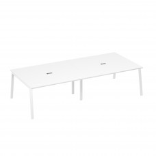 Стол 320x144 для переговоров ножки TRE белый премиум / металлокаркас белый А4 Б3 136-2 БП