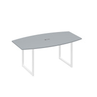 Стол для переговоров 180 на каркасе QUATTRO серый / металлокаркас белый А4 Б4 112 СЕ