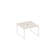 Стол 120 на металлокаркасе QUATTRO переговорный дуб / металлокаркас белый А4 Б4 131 ДШ