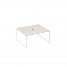 Стол переговорный 160 на каркасе QUATTRO дуб / металлокаркас белый А4 Б4 136 ДШ