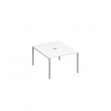 Стол 120 для переговорной металлокаркас UNO белый премиум / металлокаркас серый А4 С1 134 БП
