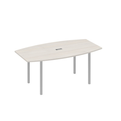 Стол для переговоров 180 опоры DUE дуб / металлокаркас серый А4 С2 112 ДШ