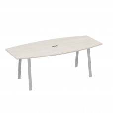 Стол для переговоров 220 на металлокаркасе TRE дуб / металлокаркас серый А4 С3 114 ДШ