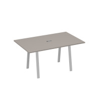 Стол 160 в переговорную металлокаркас TRE мокко премиум / металлокаркас серый А4 С3 121 МП