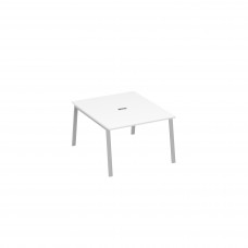 Стол 120 металлокаркас TRE для переговорной белый премиум / металлокаркас серый А4 С3 134 БП