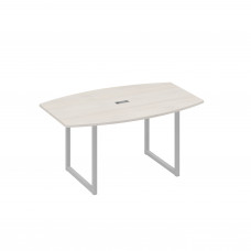 Стол 160 для переговоров на каркасе QUATTRO дуб / металлокаркас серый А4 С4 111 ДШ