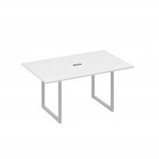 Стол 160 каркас QUATTRO для переговоров белый премиум / металлокаркас серый А4 С4 121 БП