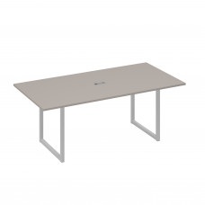 Стол 200 с металлокаркасом QUATTRO для переговоров мокко премиум / металлокаркас серый А4 С4 123 МП