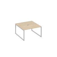 Переговорный стол 140 на металлокаркасе QUATTRO дуб скандинавский / металлокаркас серый А4 С4 135 ДК