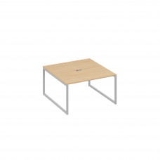 Переговорный стол 140 на металлокаркасе QUATTRO натуральный дуб / металлокаркас серый А4 С4 135 НД