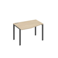 Стол на металлокаркасе UNO эргономичный левый "Техно" дуб скандинавский / металлокаркас антрацит А4 А1 061 ДК