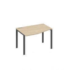 Стол на металлокаркасе UNO эргономичный левый "Техно" дуб скандинавский / металлокаркас антрацит А4 А1 061 ДК
