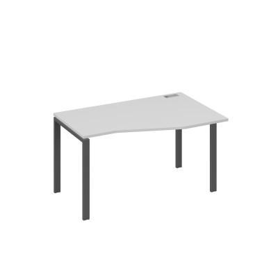 Стол на металлокаркасе UNO эргономичный правый "Техно" серый / металлокаркас антрацит А4 А1 064 СЕ