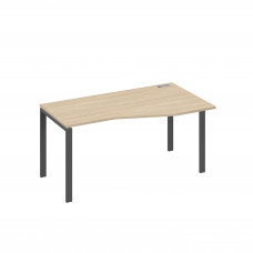 Стол правый "Техно" на металлокаркасе UNO эргономичный дуб скандинавский / металлокаркас антрацит А4 А1 066 ДК