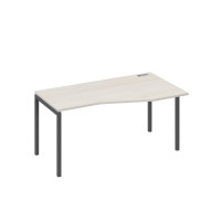 Стол эргономичный правый "Техно" на металлокаркасе DUE дуб / металлокаркас антрацит А4 А2 066 ДШ