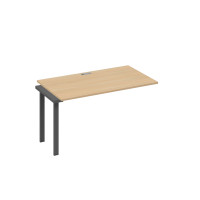 Секция стола 140 для рабочей станции с опорами UNO натуральный дуб / металлокаркас антрацит А4 А1 024-1 НД