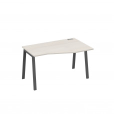 Стол "Техно" на металлокаркасе TRE эргономичный правый дуб / металлокаркас антрацит А4 А3 064 ДШ