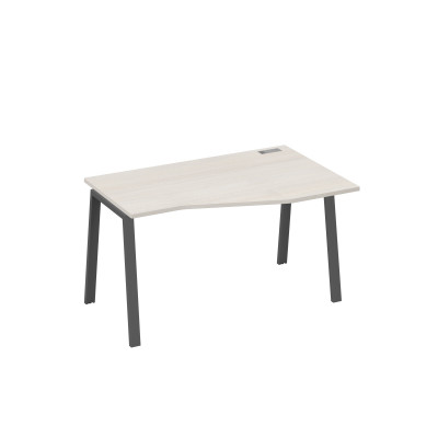 Стол "Техно" на металлокаркасе TRE эргономичный правый дуб / металлокаркас антрацит А4 А3 064 ДШ