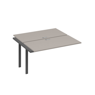 Секция стола рабочей станции на металлокаркасе TRE (2х140) мокко премиум / металлокаркас антрацит А4 А3 174-1 МП