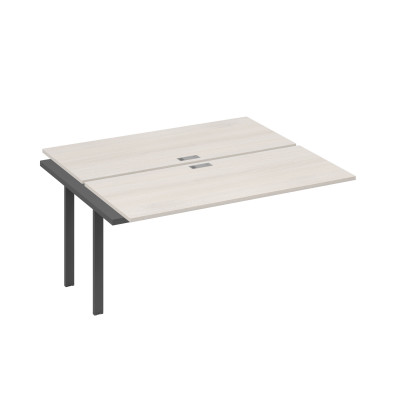 Секция стола станции 2х160 с каркасом TRE дуб / металлокаркас антрацит А4 А3 175-1 ДШ