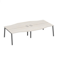 Станция на каркасе TRE со столами Техно 4х160 дуб / металлокаркас антрацит А4 А3 191-2 ДШ