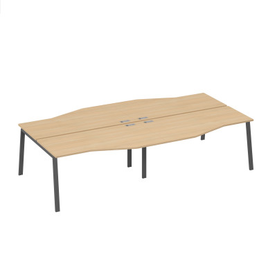 Станция на каркасе TRE со столами Техно 4х160 натуральный дуб / металлокаркас антрацит А4 А3 191-2 НД