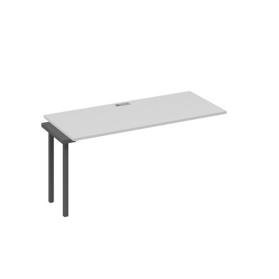 Секция стола рабочей станции с каркасом DUE серый / металлокаркас антрацит А4 А2 015-1 СЕ
