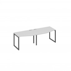 Рабочая станция столы Техно (2х120) на металлокаркасе DUE серый / металлокаркас антрацит А4 А2 061-2 СЕ