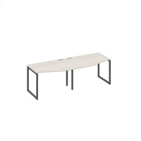 Станция QUATTRO 2х120 столы Техно на металлокаркасе дуб / металлокаркас антрацит А4 А4 061-2 ДШ