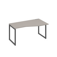 Стол на металлокаркасе QUATTRO эргономичный правый "Техно" мокко премиум / металлокаркас антрацит А4 А4 066 МП
