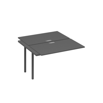 Секция стола рабочей станции QUATTRO (2х120) антрацит премиум / металлокаркас антрацит А4 А4 173-1 АР