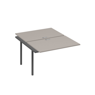 Секция стола рабочей станции на металлокаркасе DUE (2х120) мокко премиум / металлокаркас антрацит А4 А2 176-1 МП