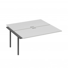 Секция для рабочей станции 2х160 опоры QUATTRO серый / металлокаркас антрацит А4 А4 178-1 СЕ