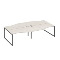 Рабочая станция (4х160) столы Техно каркас QUATTRO металл дуб / металлокаркас антрацит А4 А4 191-2 ДШ