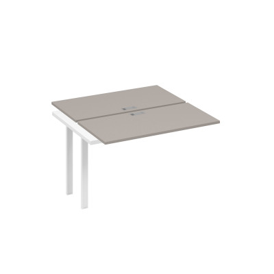 Секция стола рабочей станции на металлокаркасе TRE (2х120) мокко премиум / металлокаркас белый А4 Б3 170-1 МП