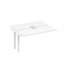 Секция рабочей станции 2х140 с металлокаркасом TRE белый премиум / металлокаркас белый А4 Б3 171-1 БП